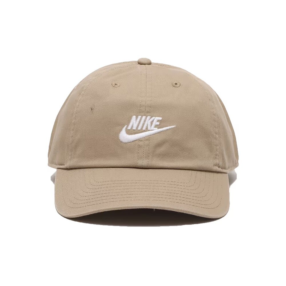 Nike Club Futura 水洗老帽 棒球帽 鴨舌帽 卡其 FB5368-247-圖片-1