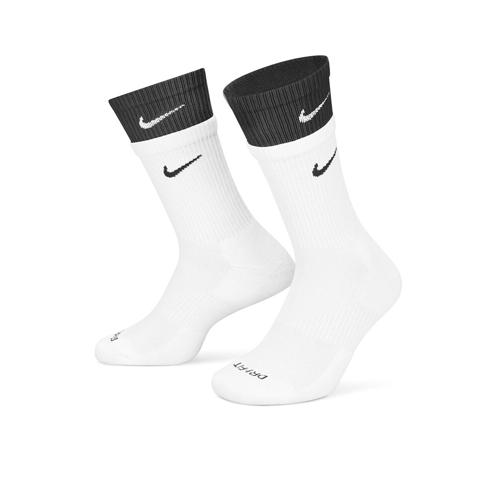 24964451840-Nike Everyday Plus Cushioned 黑白雙層長襪 DD2795-104