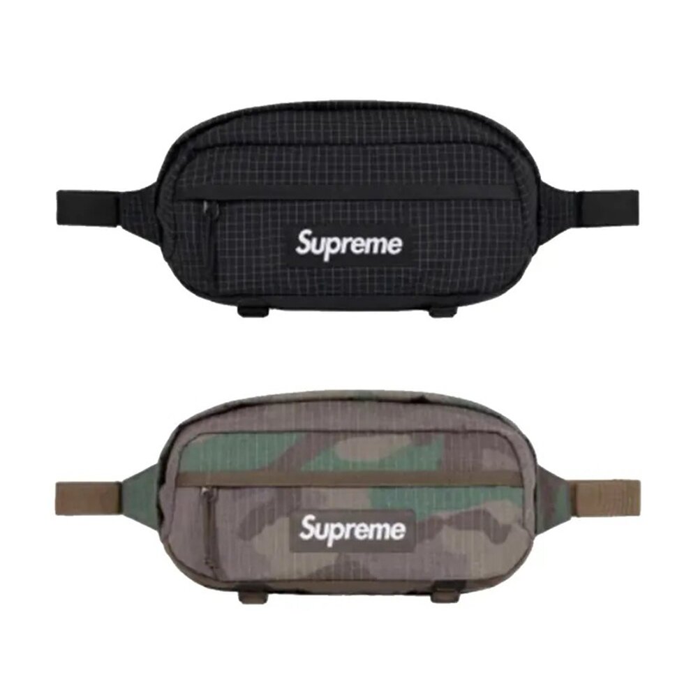 25077836098-Supreme 24SS Waist Bag 腰包 運動腰包 收納包 隨身包 迷彩/黑色