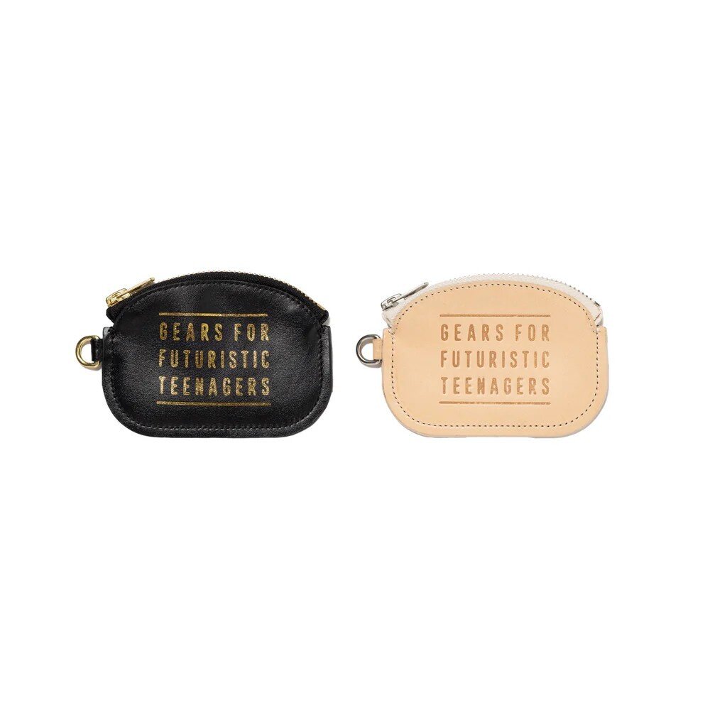 25139604727-Human Made Leather Coin Case零錢包 黑/卡其 HM28GD055
