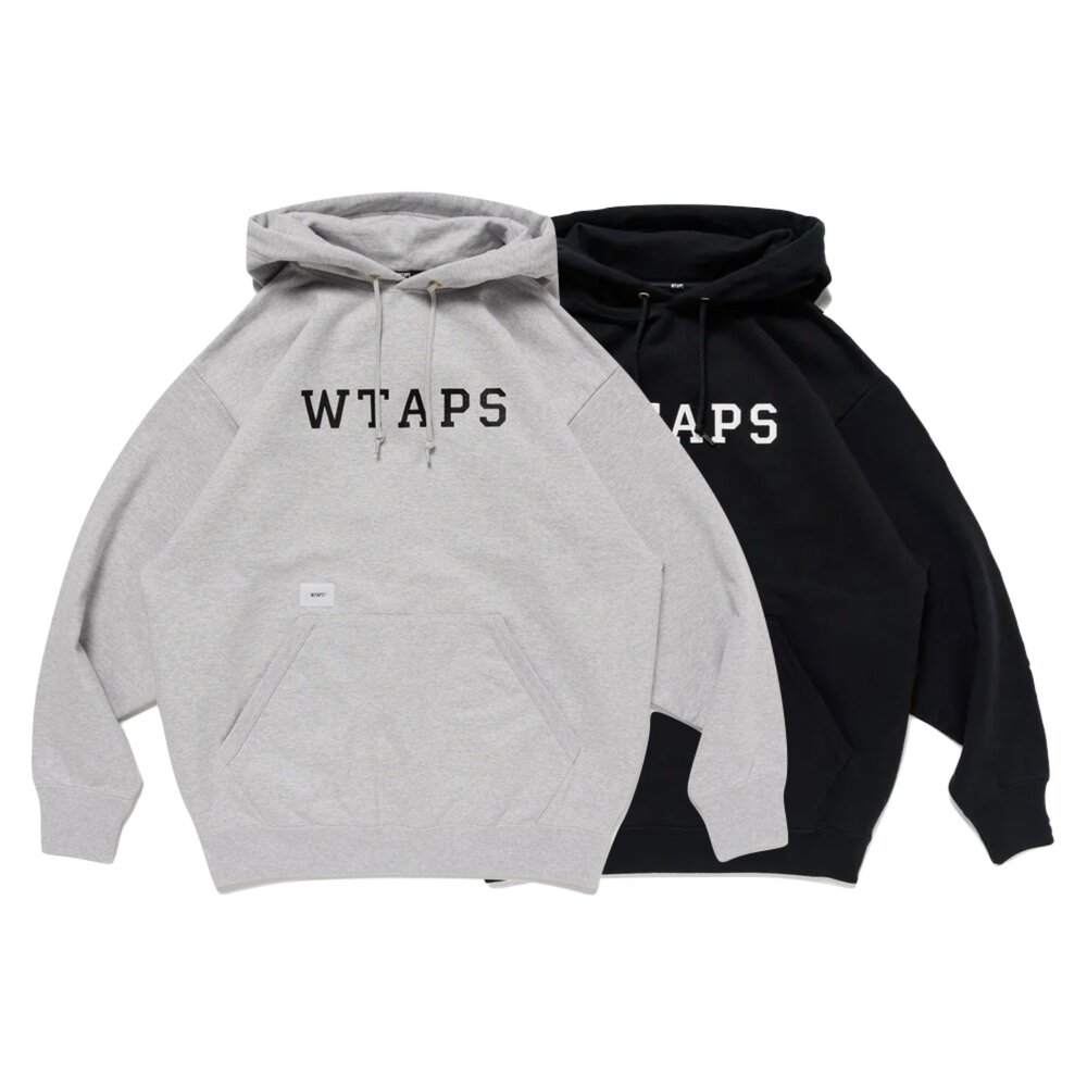 251ATDT-CSM04-Wtaps SS25 Academy Hoody 帽T 灰 黑 251ATDT-CSM04