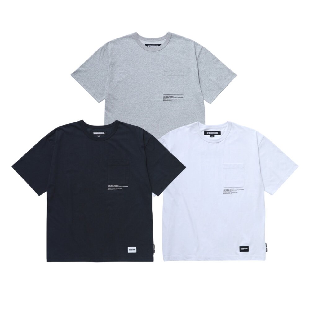 251BWNH-CSM01-Neighborhood Sheltech Crewneck - P Ss 灰 / 白 / 黑色 小口袋 短袖 251B