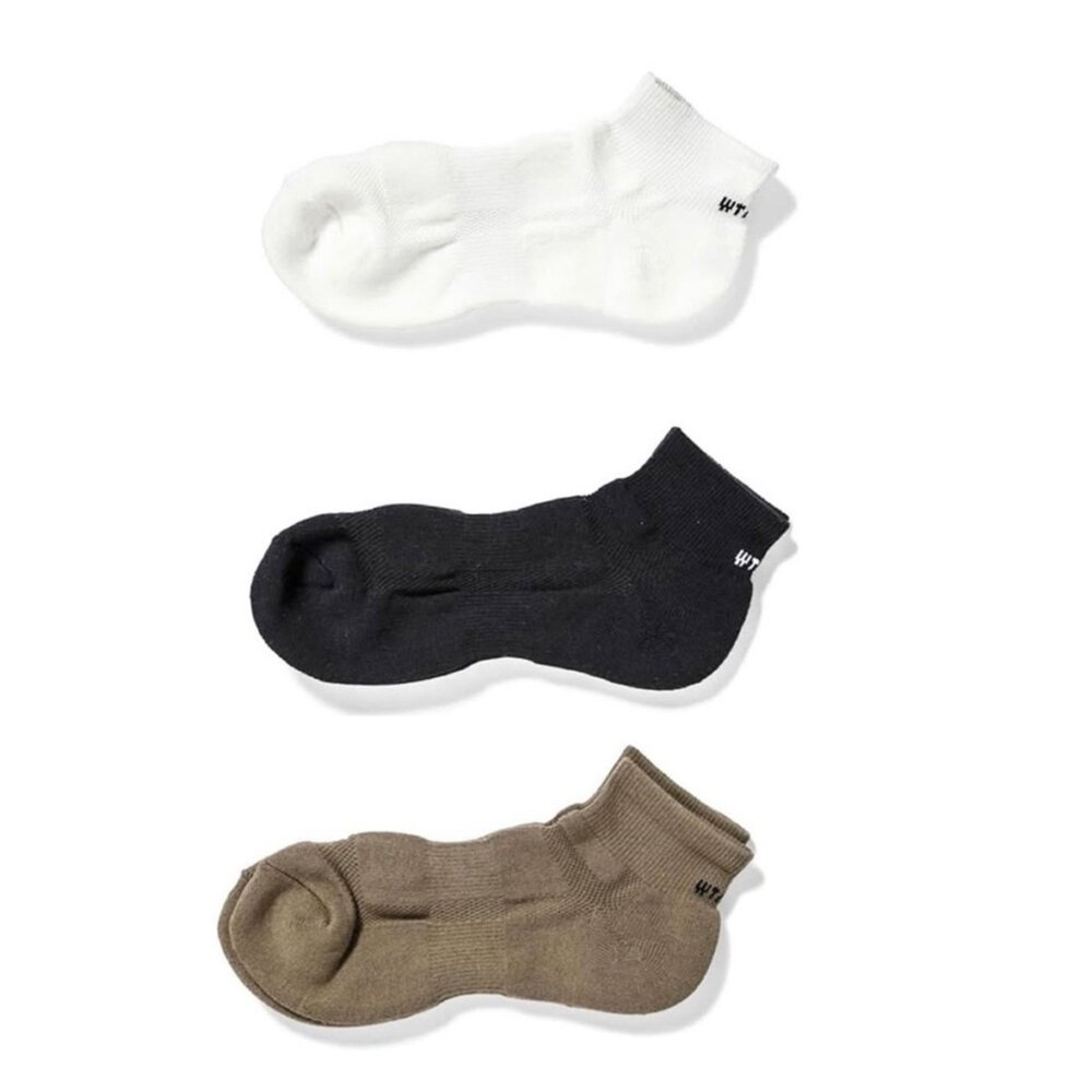 251MYDT-UWM04-Wtaps Skivvies Sox White 襪子 三雙一組 白色/黑色/軍綠 251MYDT-UWM04