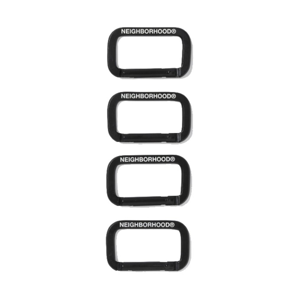 251OTNH-AC04-NEIGHBORHOOD CARABINER SET Black 黑色吊扣 一組四個 鐵環 251OTNH-AC04