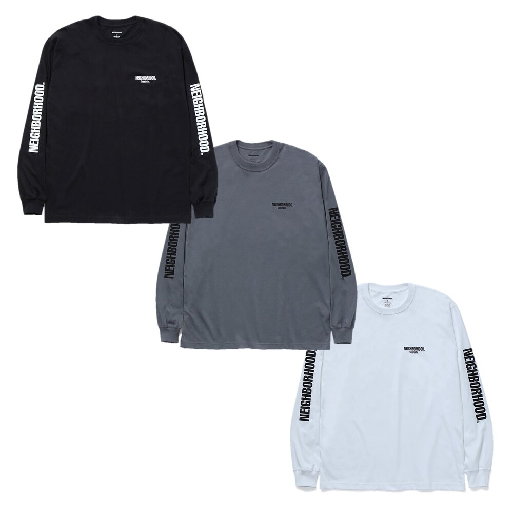251PCNH-LT01-NEIGHBORHOOD NH . TEE LS-1 黑/灰/白 長袖 T恤 上衣 251PCNH-LT01