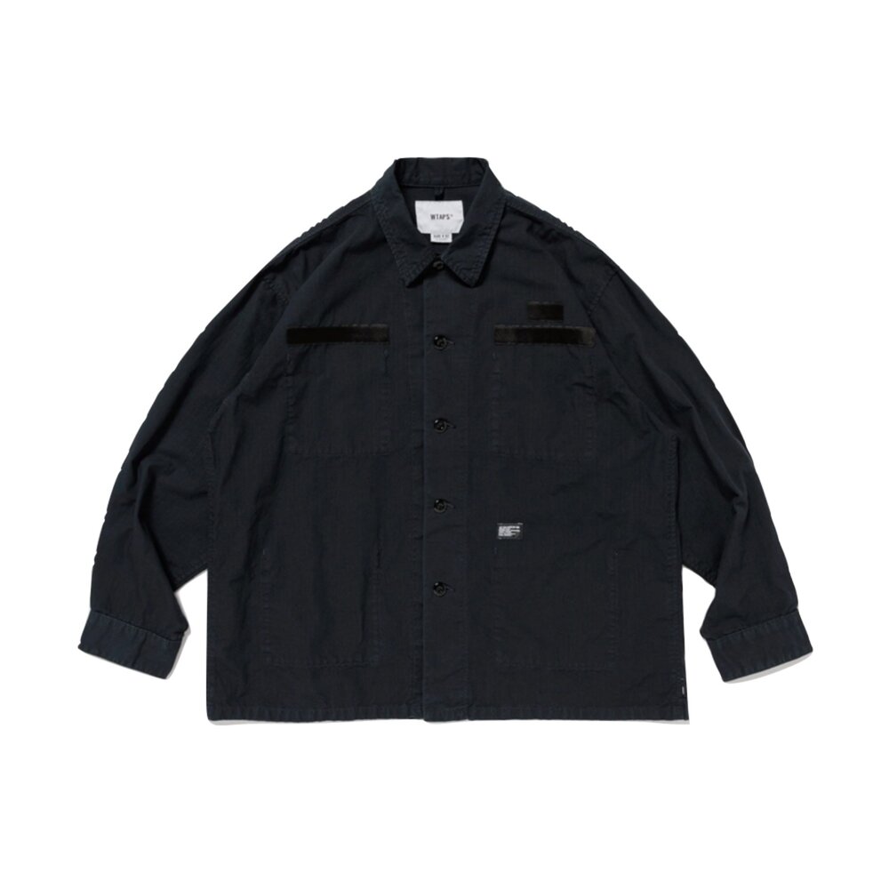 251WVDT-SHM02-BK-Wtaps Cotton Ripstop 襯衫 黑 251WVDT-SHM02
