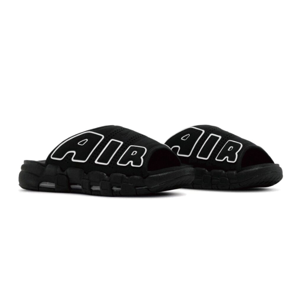 25262856747-Nike Air More Uptempo Slide 黑白 拖鞋 DV2132-001