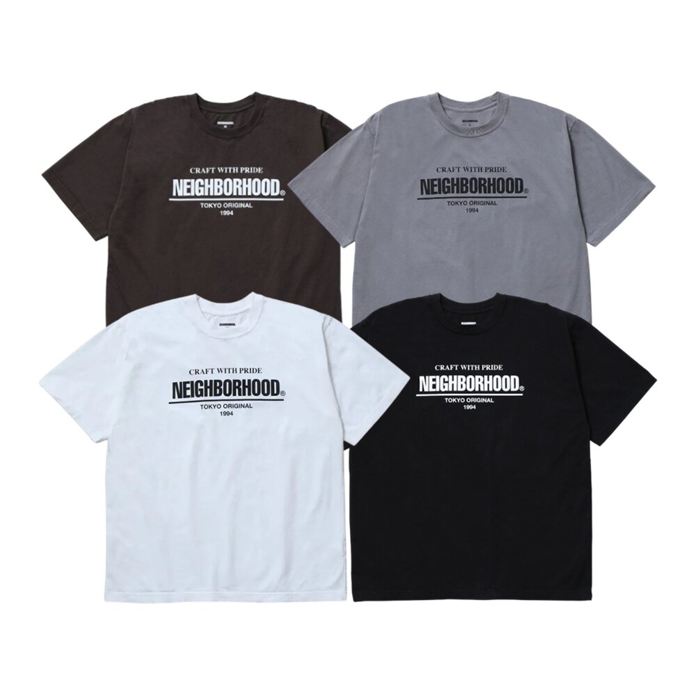 252PCNH-ST01-Neighborhood Nh Tee SS-1 黑 / 深棕 / 灰 / 白 正面Logo 短袖 252PCNH-ST