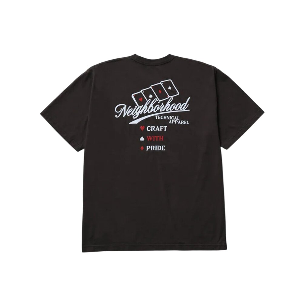 Neighborhood Nh Tee SS-8 黑 / 深棕 / 灰 / 白 背面撲克牌 短袖 252PCNH-ST0-圖片-2