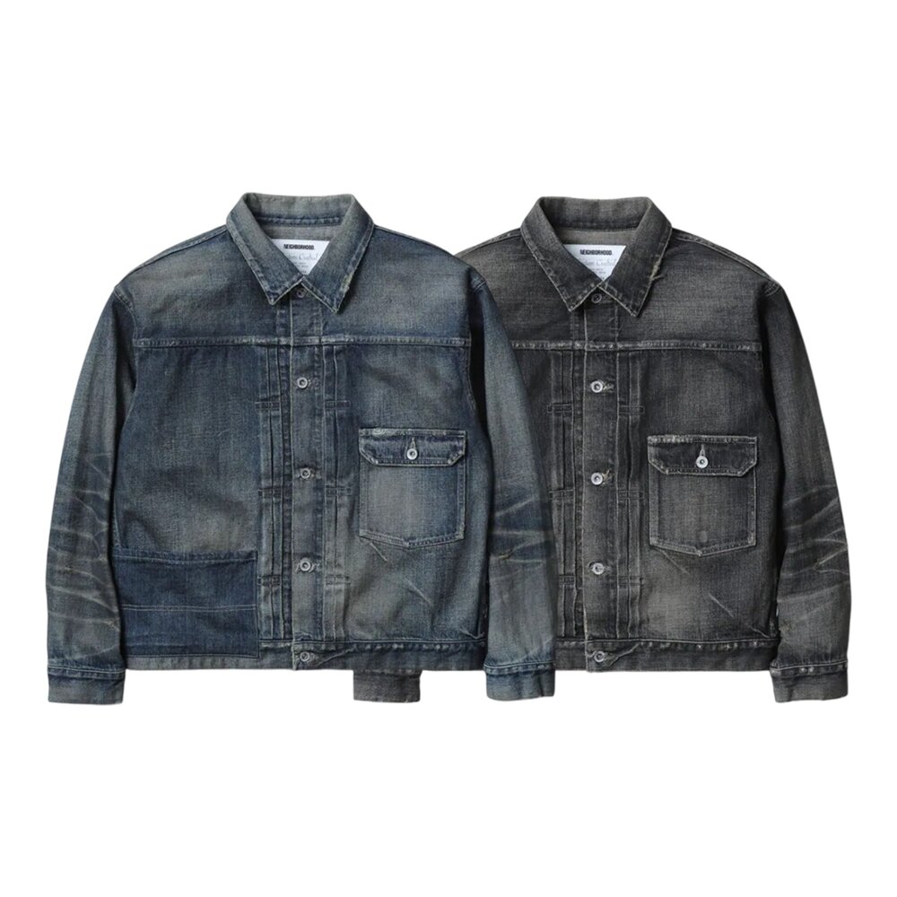 252XBNH-JKM02-Neighborhood Savage Denim Type-1 Jacket 黑 / 藍 牛仔外套 252XBNH-J