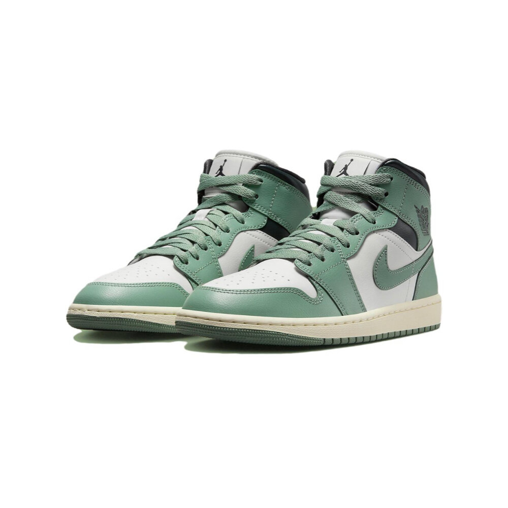25524132097-W Air Jordan 1 Mid Jade Smoke 翡翠綠 BQ6472-130