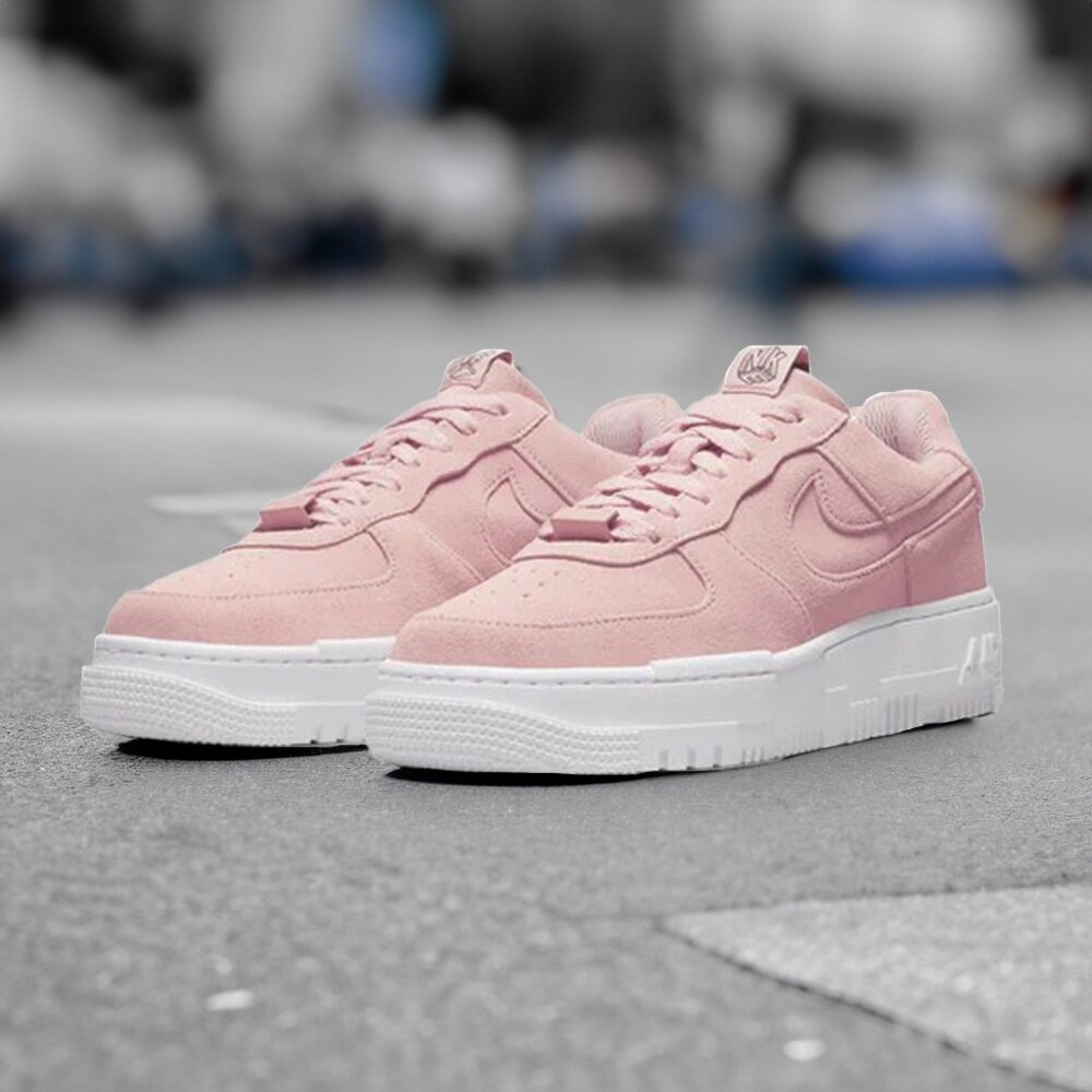 W Nike Air Force 1 Pixel 粉色麂皮 女鞋 休閒鞋DQ5570-600-圖片-6