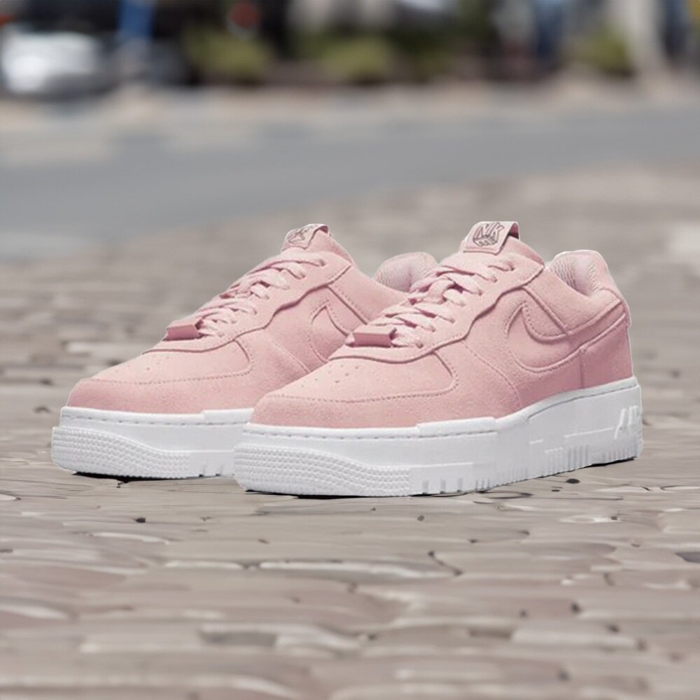W Nike Air Force 1 Pixel 粉色麂皮 女鞋 休閒鞋DQ5570-600-圖片-7