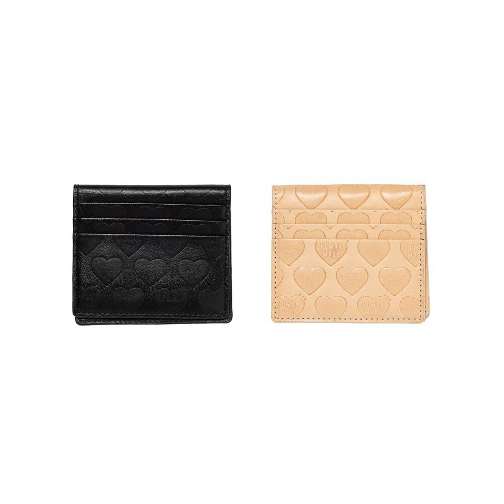 25889604711-HumanMade Leather Compact Wallet皮夾 黑/卡其HM28GD060