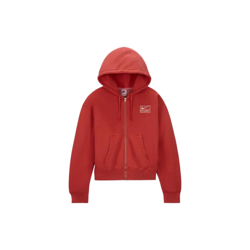 26217001099-Stussy x Nike hooded jacket 連帽外套 哈瓦那紅FJ9162-642
