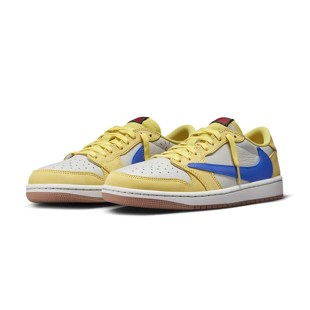 26400448417-Travis Scott x AJ1 Low OG Canary藍黃倒鉤DZ4137-700