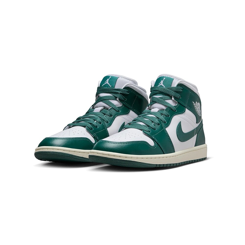 26604864325-W Air Jordan 1 Mid 白綠 中筒 休閒鞋 女鞋 BQ6472-133