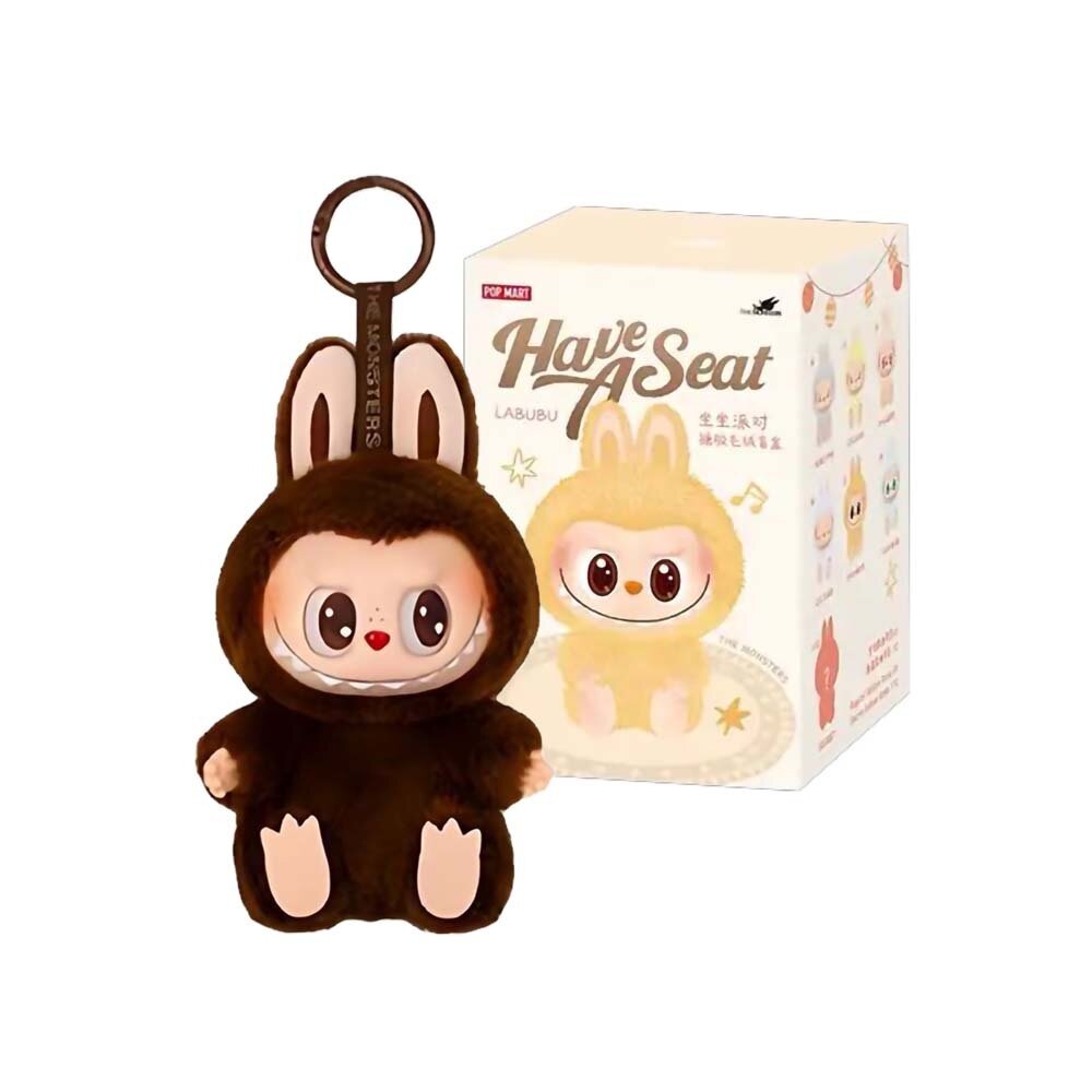 26607444488-Pop Mart Labubu 坐坐派對 糖膠毛絨盲盒公仔