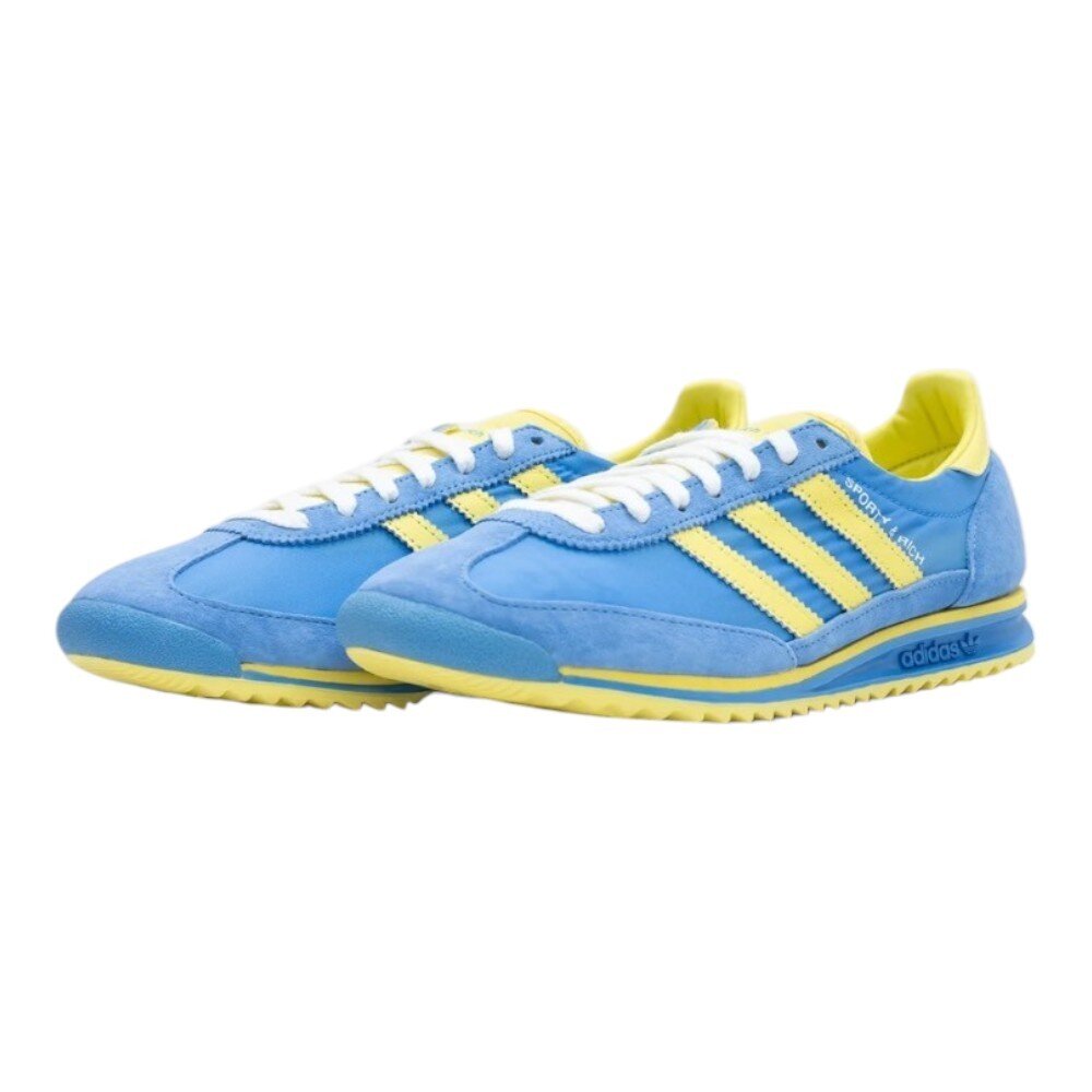 26669813833-Sporty & Rich x W Adidas SL 72 OG 聯名款 藍黃 JH6701