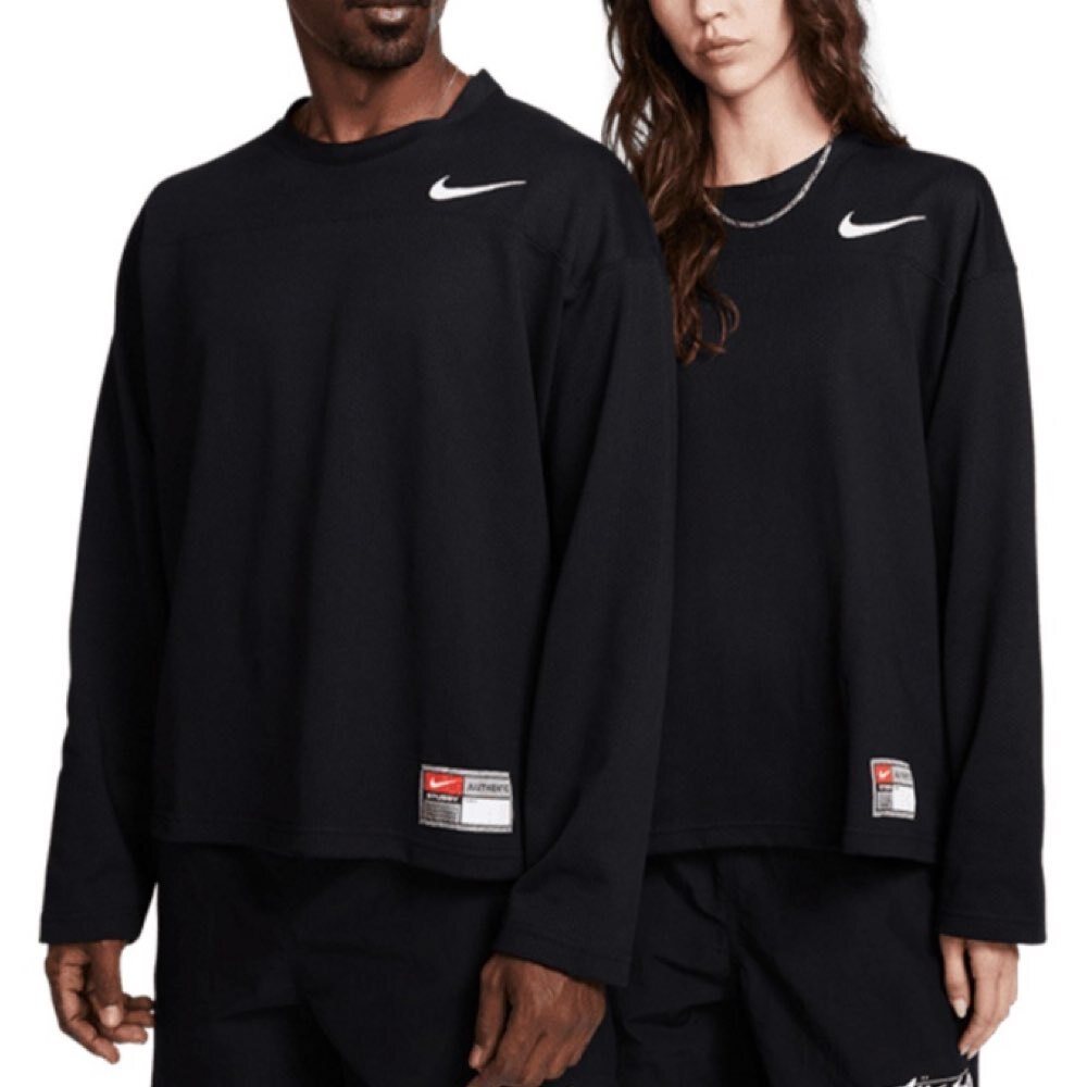 26713014452-Stussy x Nike Long Sleeve Top 薄長袖 黑色 FJ9165-010