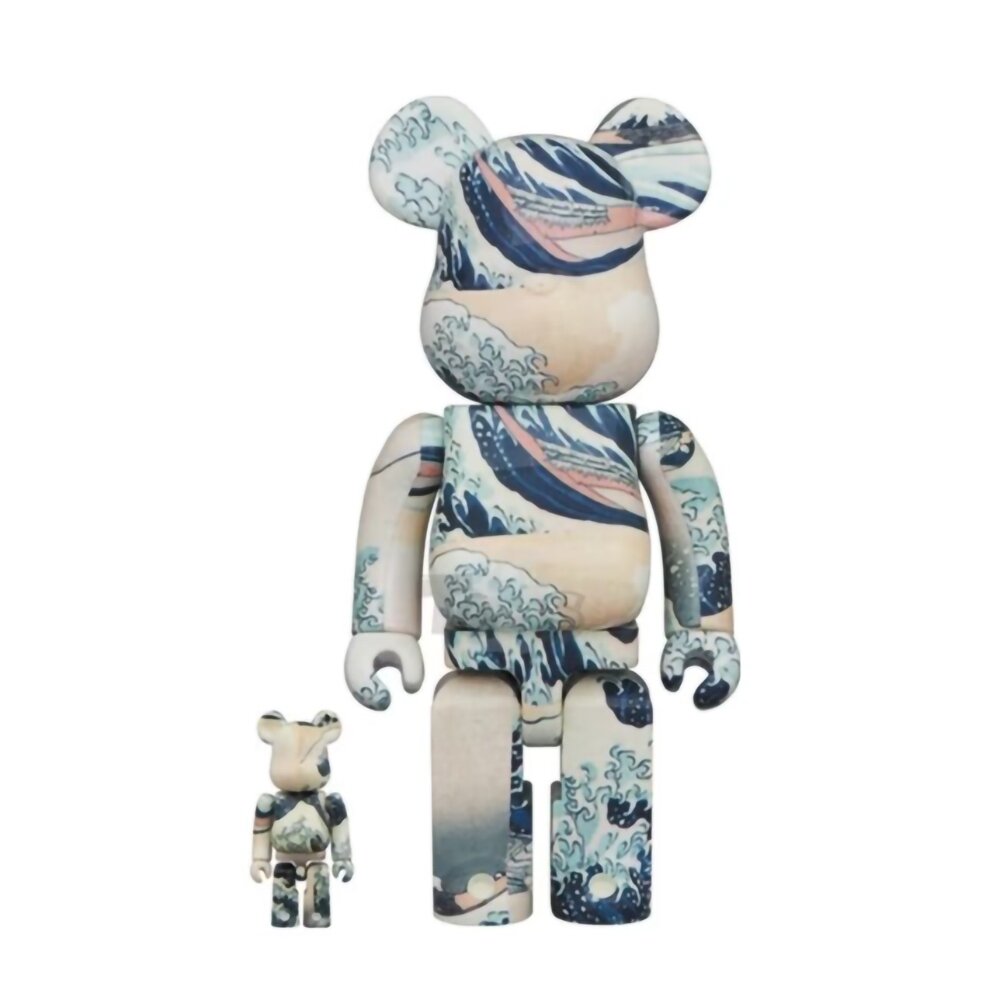 26755632564-bearbrick 神奈川 浮世繪 葛飾北齋 潮流公仔 100%+400%