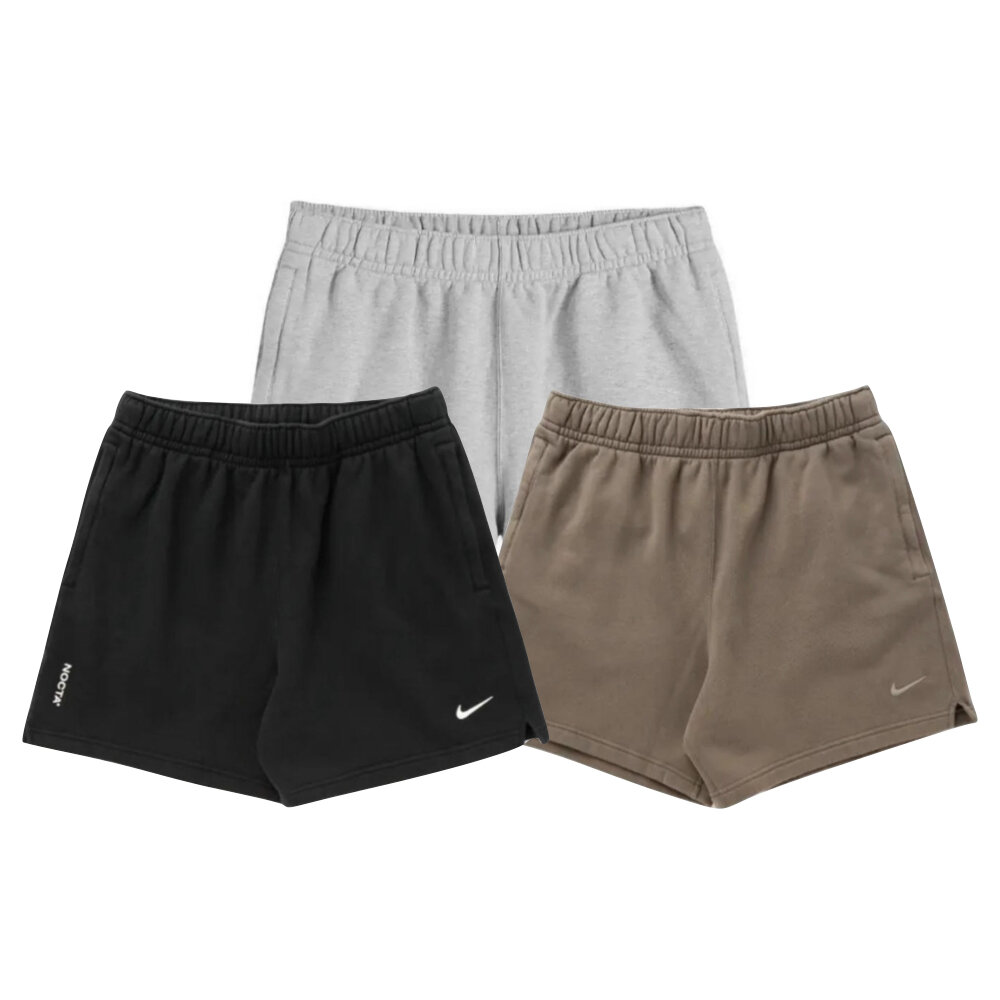 26867160978-Nocta x Nike Fleece Shorts 棉短褲 美版 黑/咖啡/灰 FQ0408