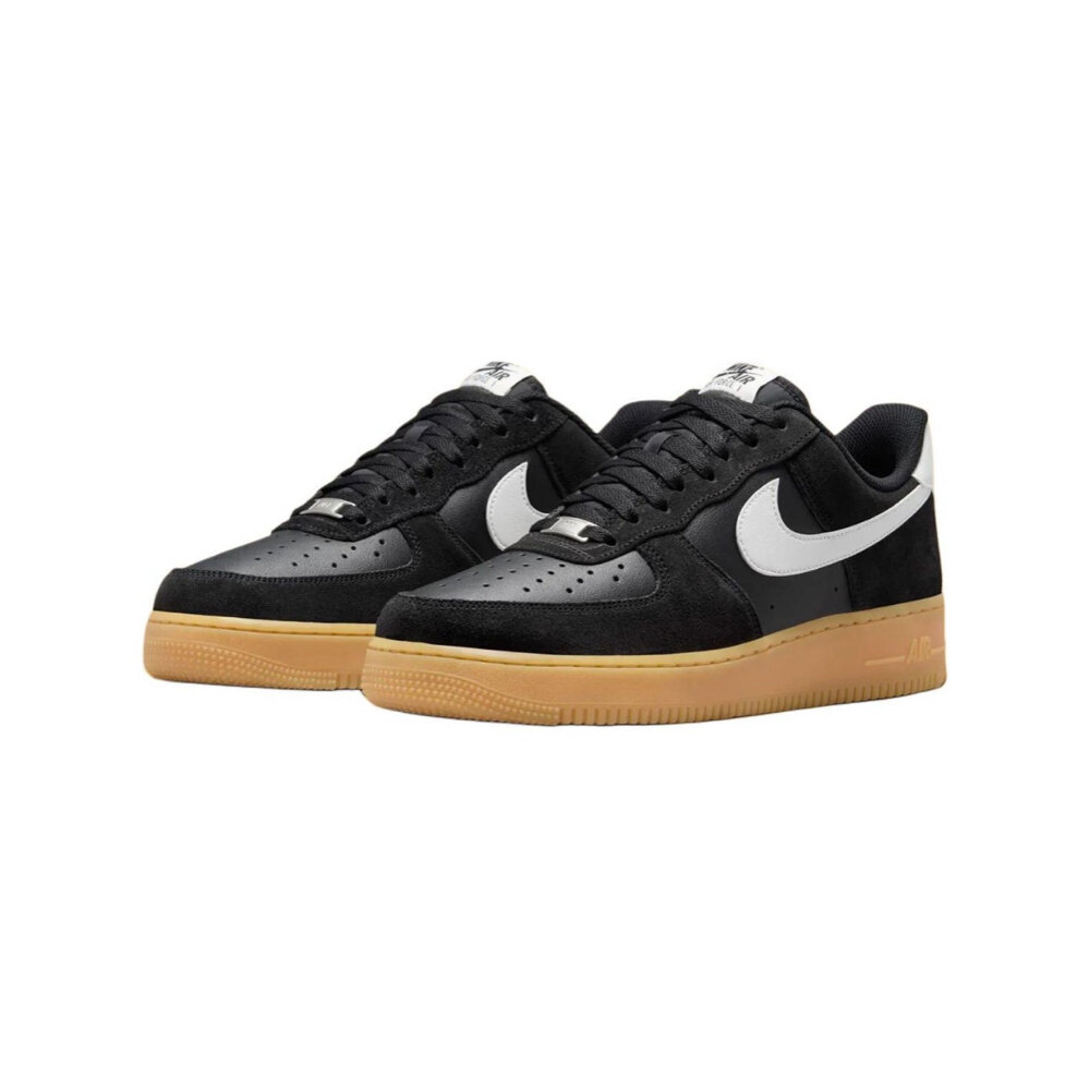 27413013672-Nike AF1 Low Black Suede Gum 黑色麂皮 焦糖底FQ8714-004