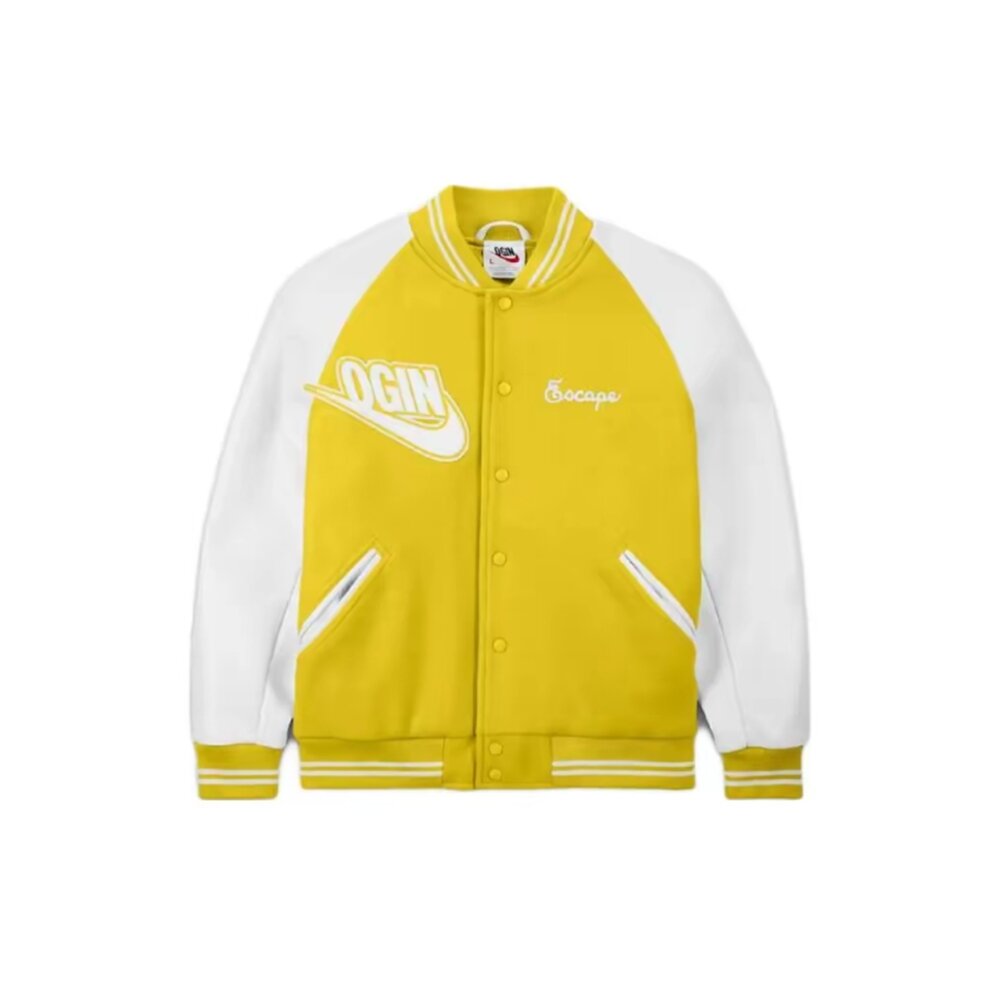 27472261834-NIGO xNike AS NRG Varsity Jacket棒球外套 黃FV5671-735【FashionSPLY