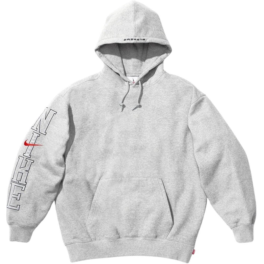27972272474-Supreme24SSxNike Hooded Sweatshirt帽T 灰FQ0759-063【FashionSPLY