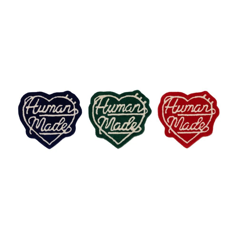 28121147443-Human Made Heart Rug 愛心地毯 綠/紅色/深藍HM28GD073