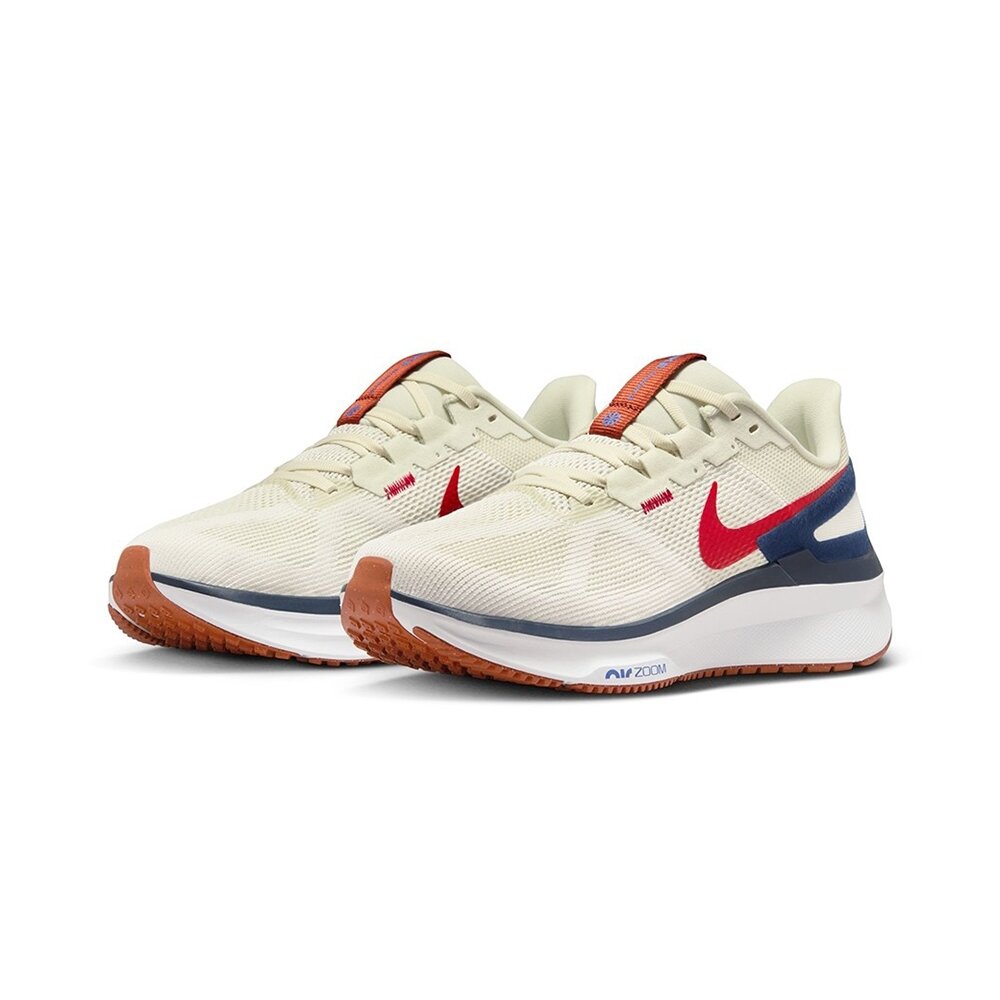 28306331490-Nike Air Zoom Structure 25 米白藍紅 慢跑鞋 DJ7883-001
