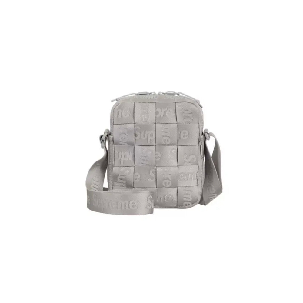 Supreme24SSWovenShoulderBag編織BV肩背包灰/藍/黑SS24B43-圖片-1