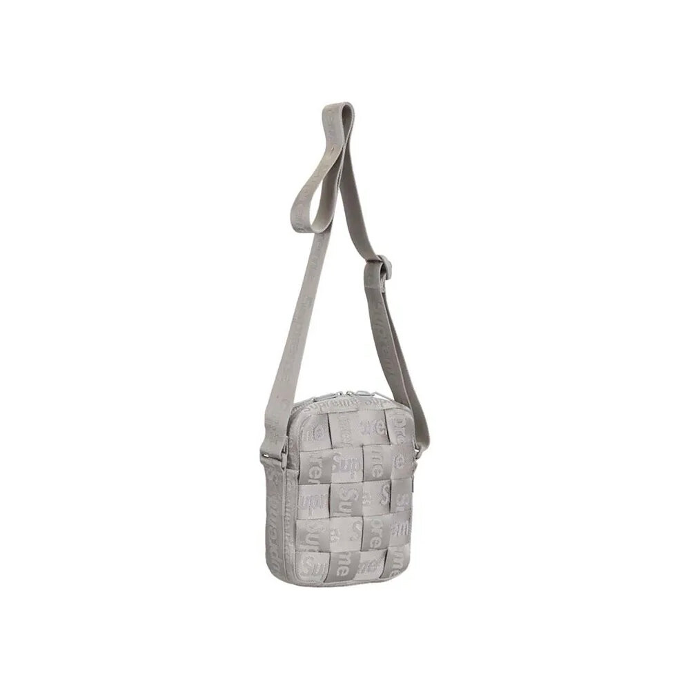 Supreme24SSWovenShoulderBag編織BV肩背包灰/藍/黑SS24B43-圖片-3
