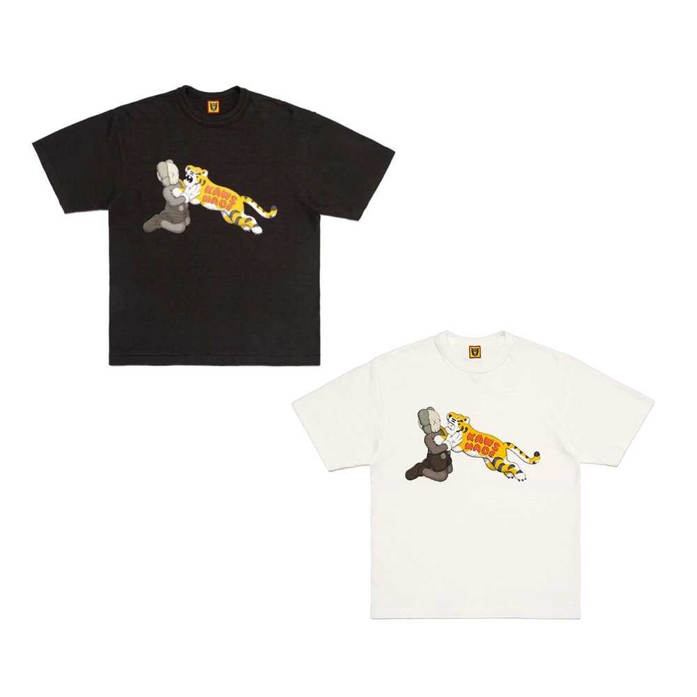 29006317031-Kaws x Human Made 人偶老虎款 白/黑 短袖上衣 聯名款 XX27TE015
