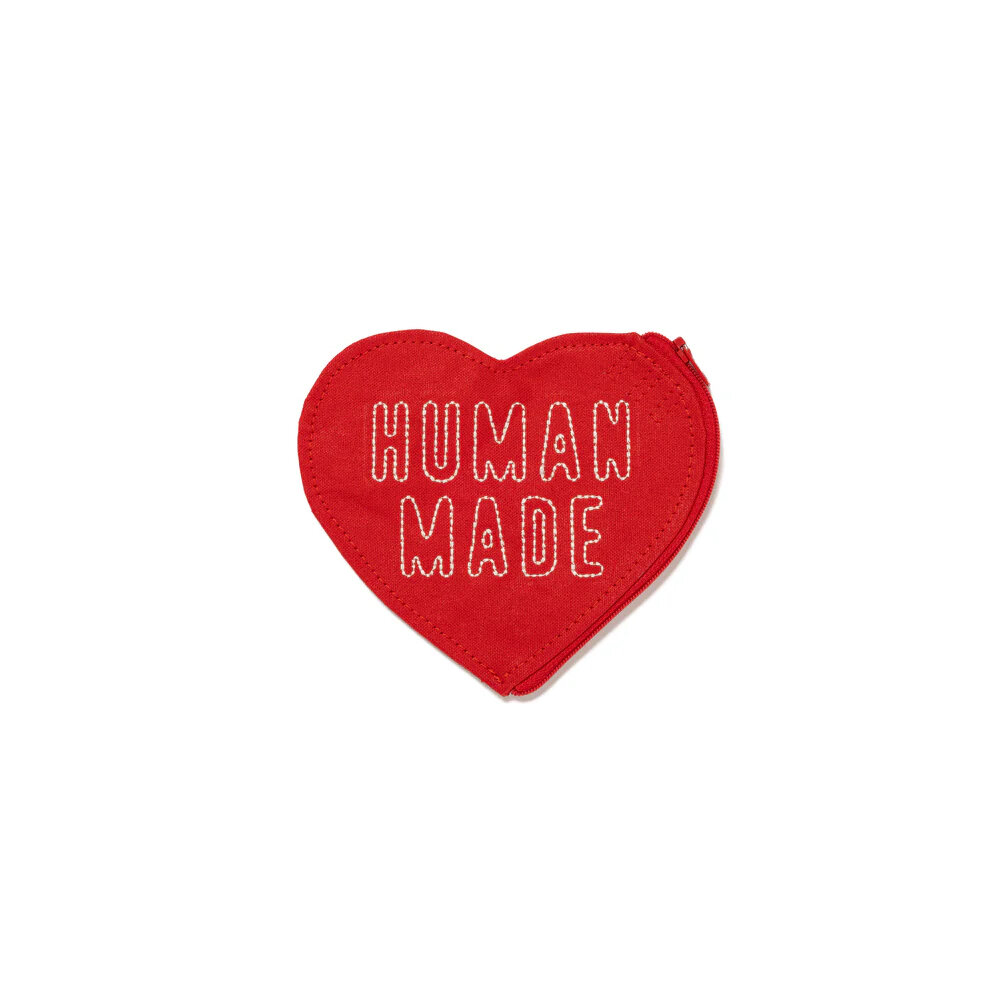 29466131616-Human Made Heart Bank Pouch 刺繡愛心 零錢包 HM28GD058