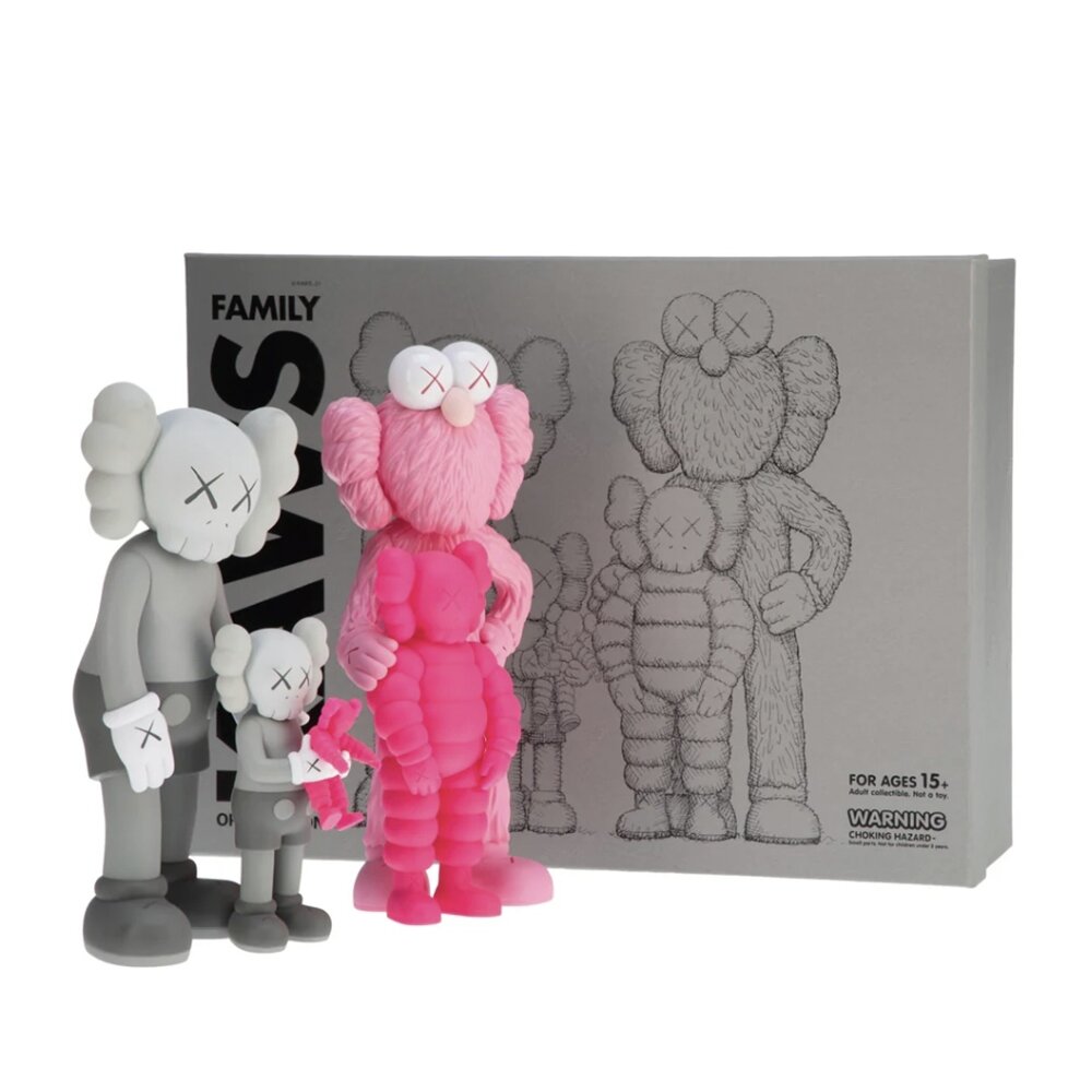 KAWS Family Vinyl Figures Grey/Pink 公仔 KAWS005-圖片-1