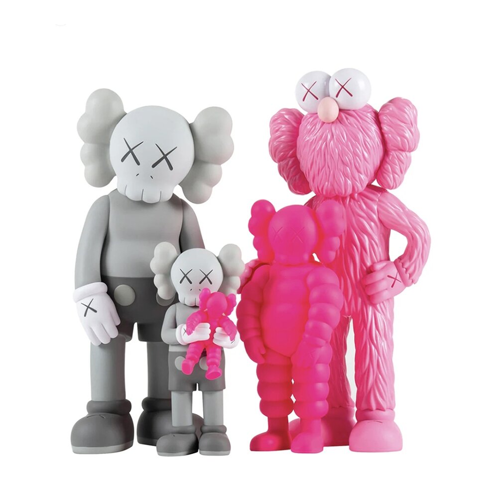 29469468820-KAWS Family Vinyl Figures Grey／Pink 公仔 KAWS005
