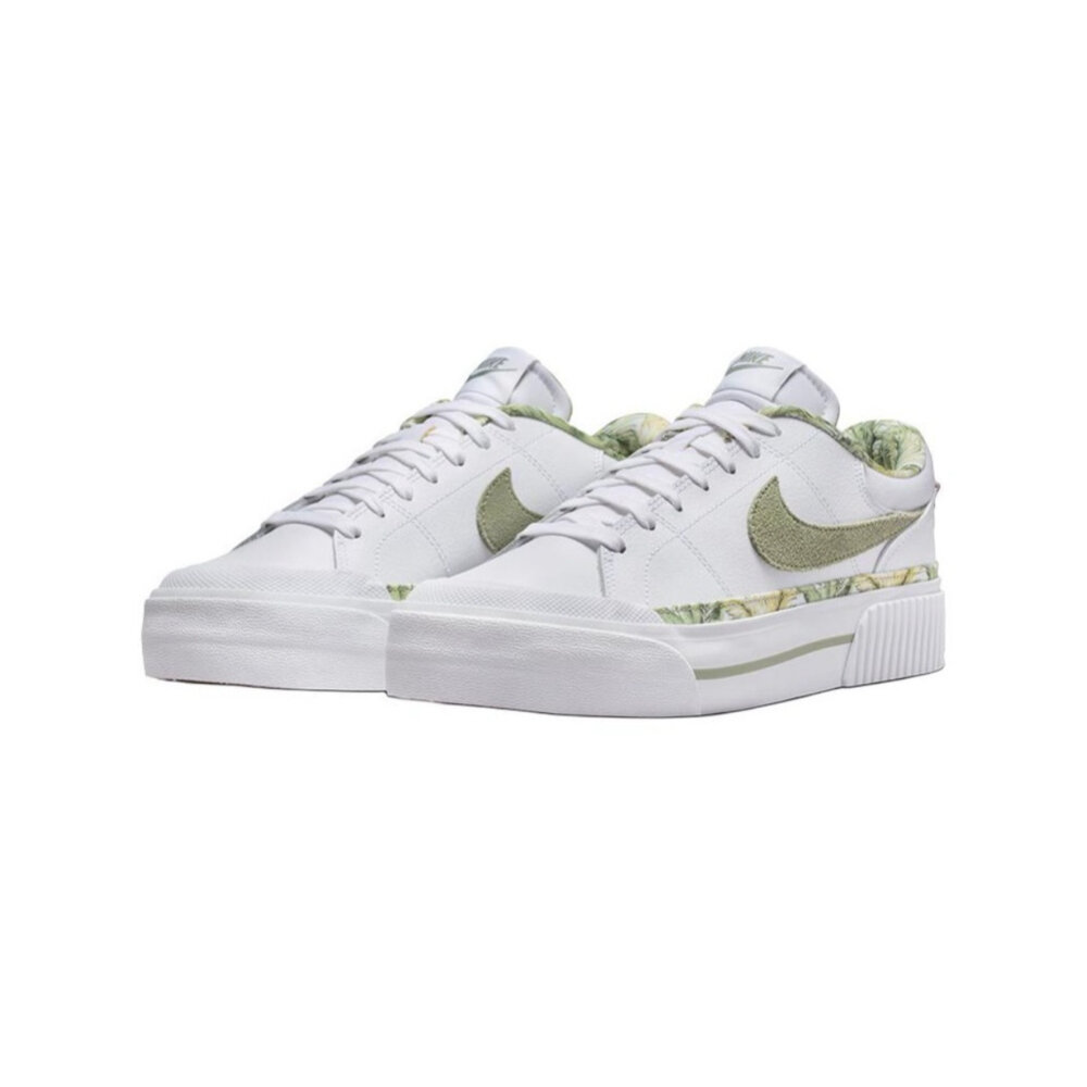 29568410057-W Nike Court Legacy Lift 厚底 白綠 HF5054-100