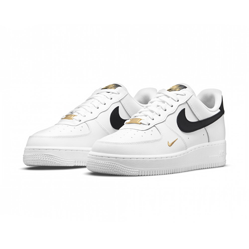 3487092203-Nike Air Force 1 白黑 金勾 雙勾 女鞋 休閒鞋 CZ0270-102