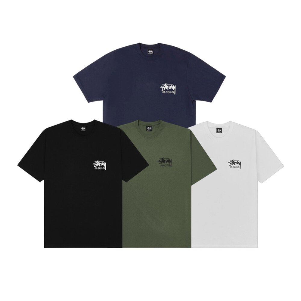 3903998-Stussy Stock Los Angeles Tee 白、黑、海軍藍、軍綠 短袖 3903998