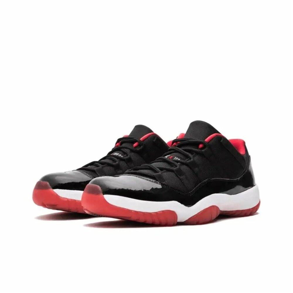 528895-012-Nike Air Jordan 11 Retro Low Bred 黑紅	亮面 低筒 休閒鞋 男鞋 528895-012