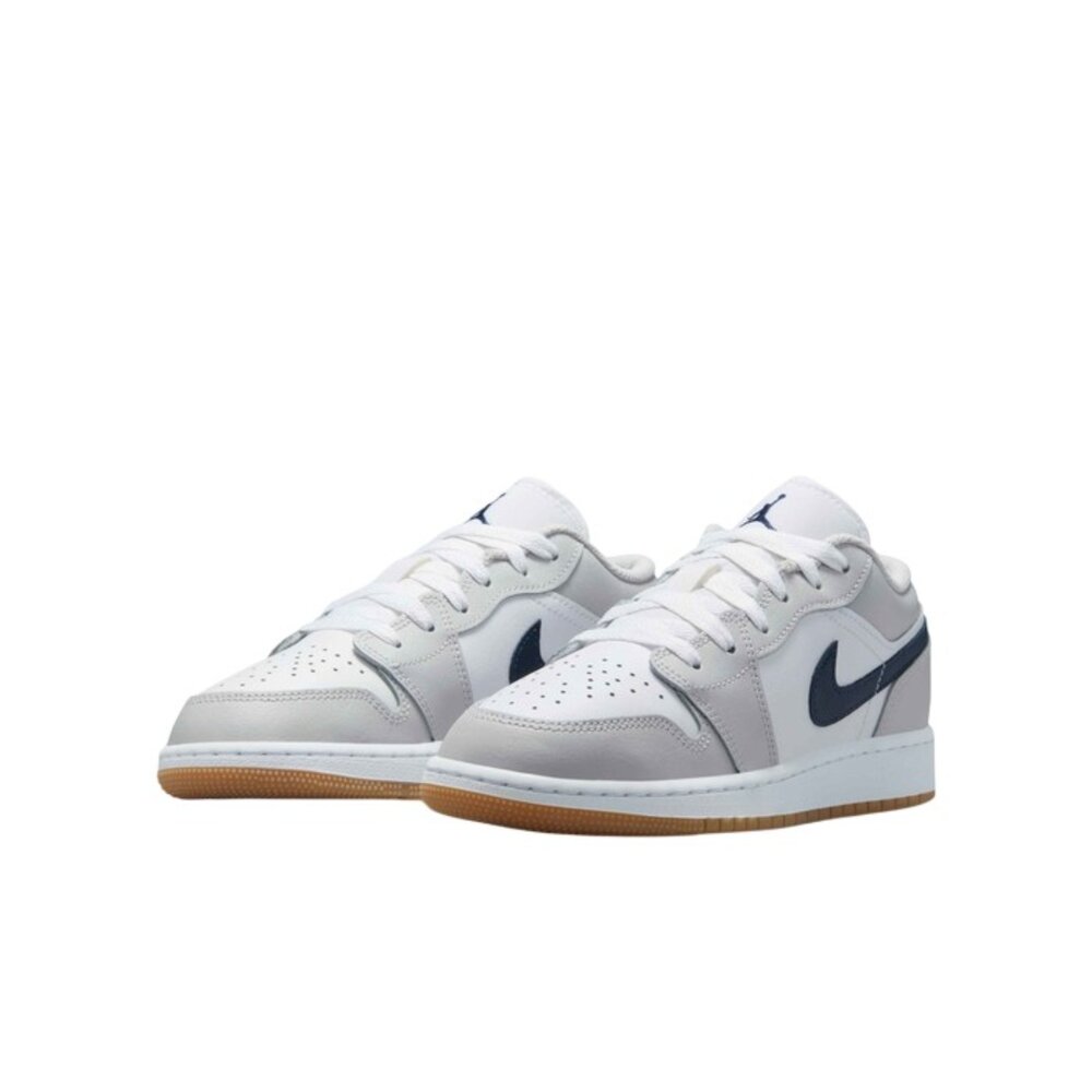 553560-146-Nike Jordan 1 Low White Neutral Grey Gum Midnight Navy 灰白藍 G