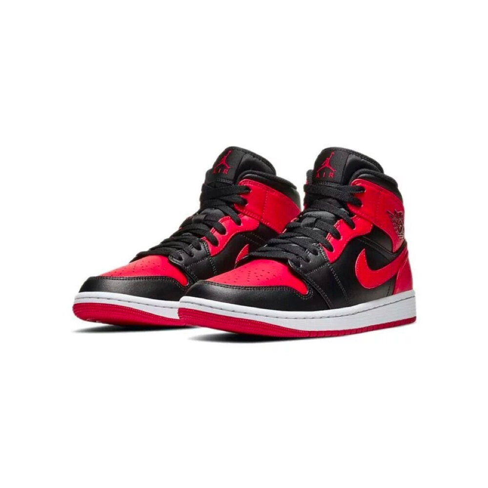554724-074-Nike Air Jordan 1 Mid Bred 黑紅 休閒鞋 低筒 男鞋 554724-074