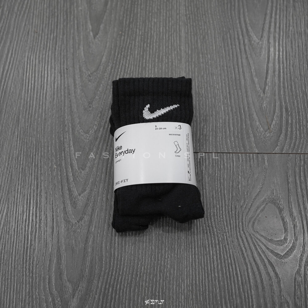 Nike Everyday Cushion Crew 長襪/中筒/短襪 白黑 三雙一組-圖片-5