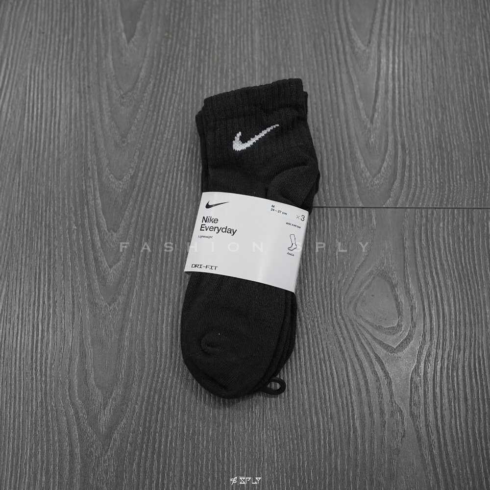 Nike Everyday Cushion Crew 長襪/中筒/短襪 白黑 三雙一組-圖片-6