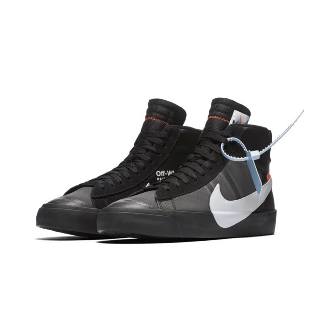  Off - White x Nike Blazer Mid Black 黑白 中筒 AA3832-001