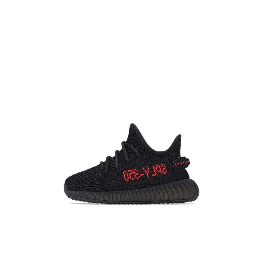 BB6372-Adidas Yeezy Boost 350 V2 Core Black TD 黑紅 透氣 休閒鞋 小童鞋 BB6372
