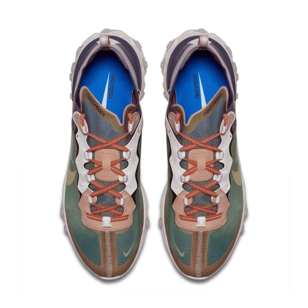 Undercover x Nike React Element 87 淺綠色 聯名款 半透明 休閒鞋 運動鞋 男鞋 BQ-圖片-3