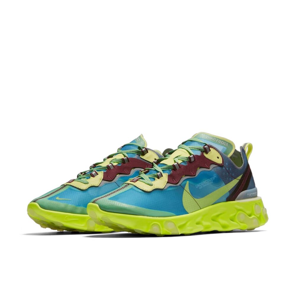 BQ2718-400-Undercover x Nike React Element 87 湖水藍 聯名款 半透明 休閒鞋 運動鞋 男鞋 BQ