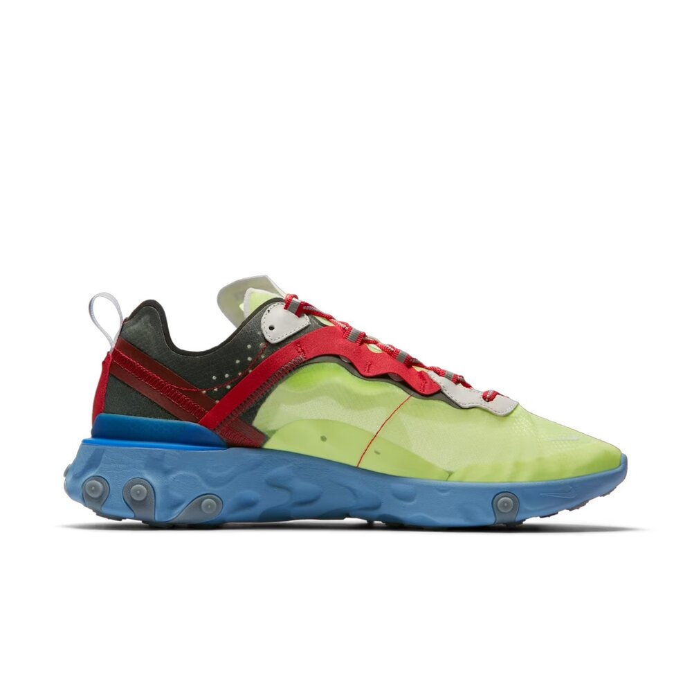 Undercover x Nike React Element 87 螢光藍綠 聯名款 半透明 休閒鞋 運動鞋 男鞋 B-圖片-2